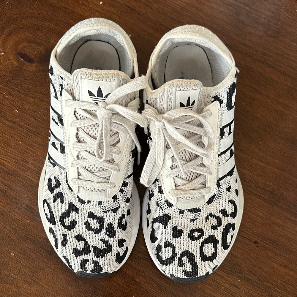 Adidas Woman’s Black and White Leopard Sneakers